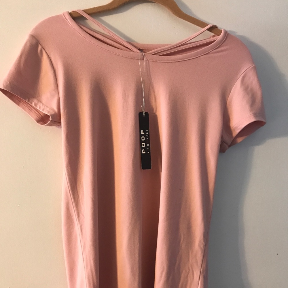 POOF Cross cross neckline T-shirt